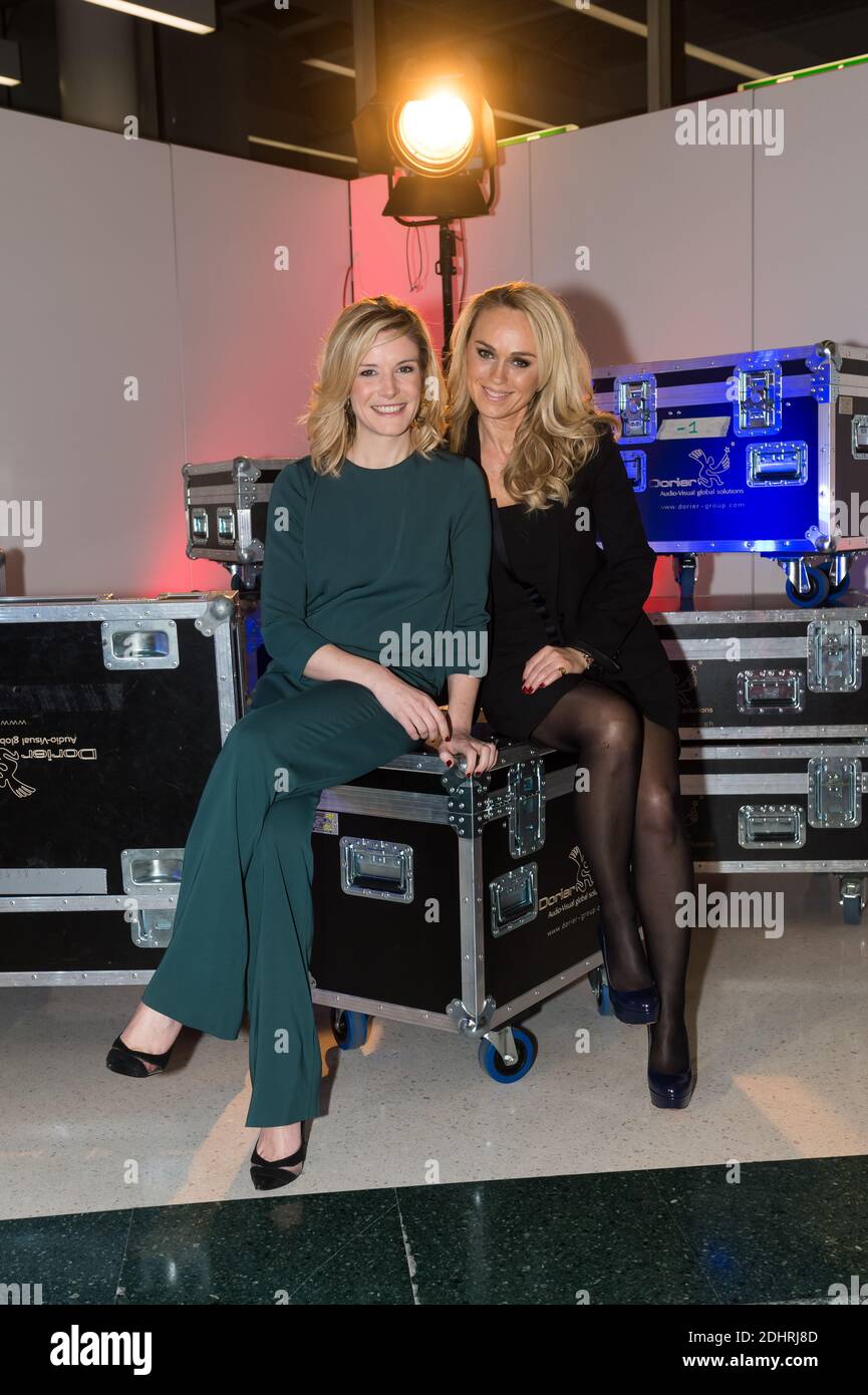 Cecile de Menibus and Louise Ekland attending the 2016 Womanity gala at  Palexpo in Geneva, Switzerland on February 4, 2016. Photo by  Loona/ABACAPRESS.COM Stock Photo - Alamy