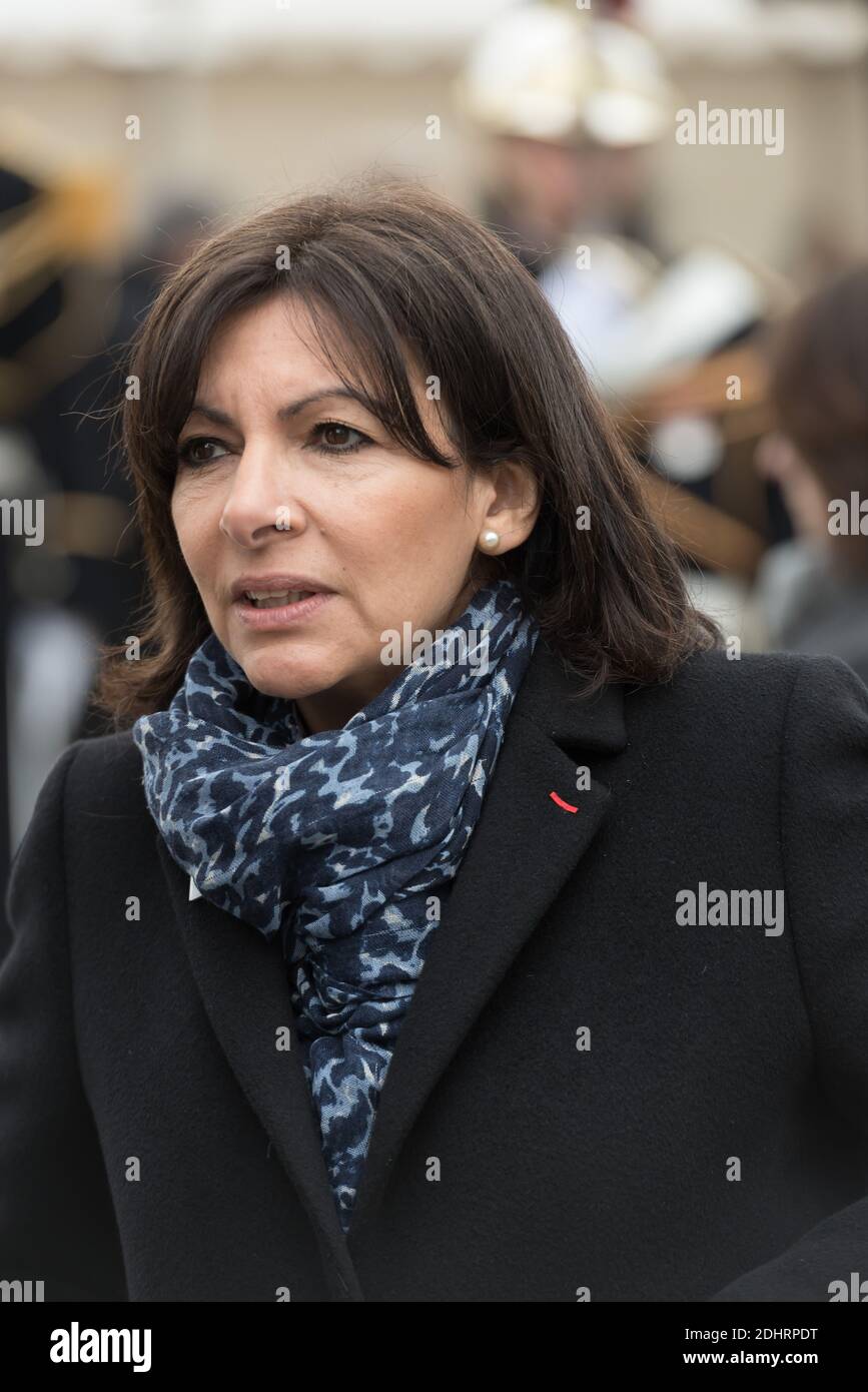 Paris Mayor Anne Hidalgo attending a ceremony of commemoration of the ...