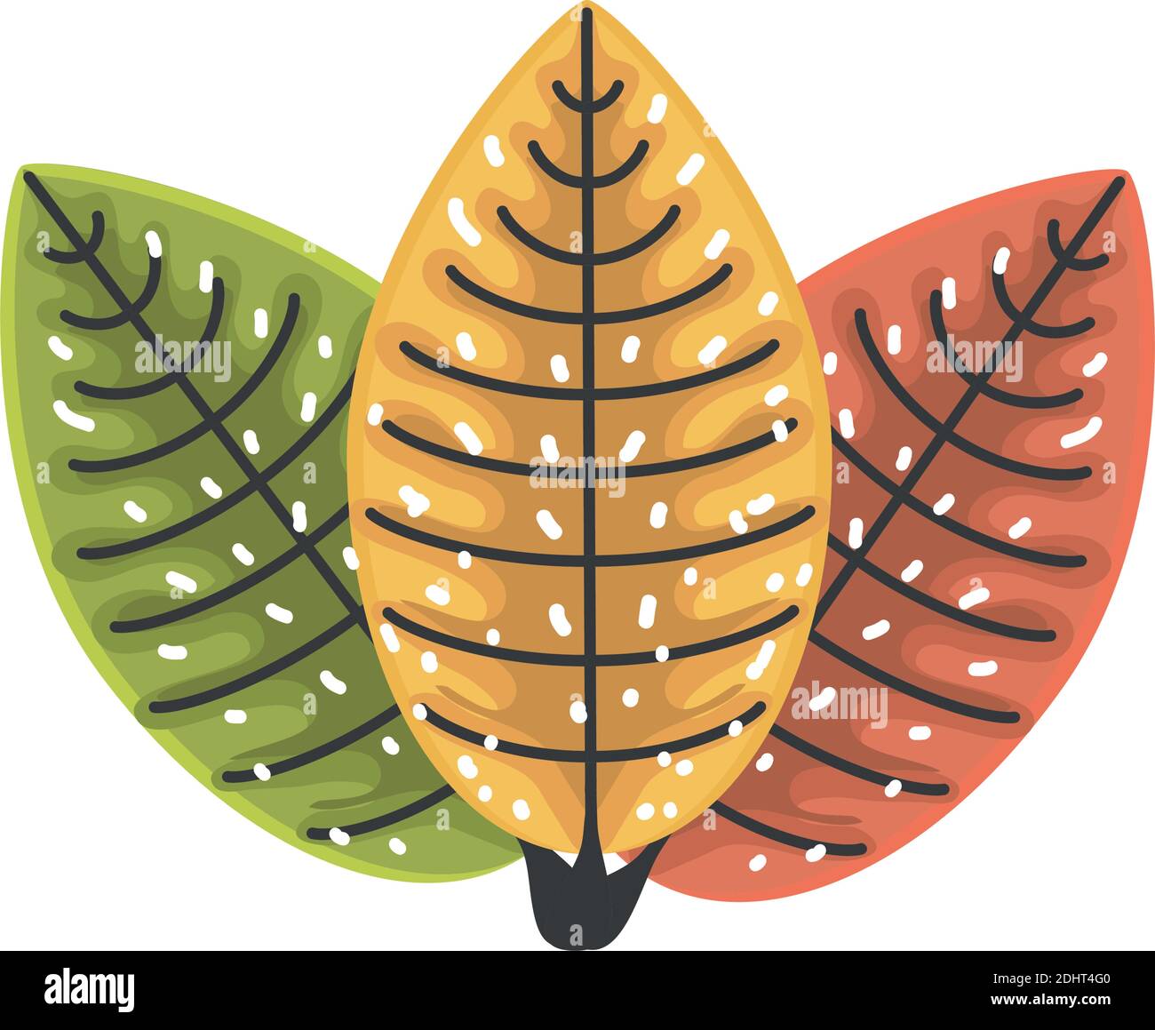 autumn season leaves foliage nature vector illustration Stock Vector ...