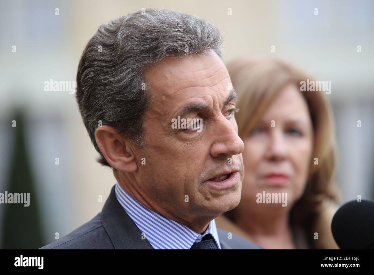 Nicolas Sarkozy Entretien Avec Gerard Larcher President Du Senat Nicolas Sarkozy President Du Parti Les Republicains