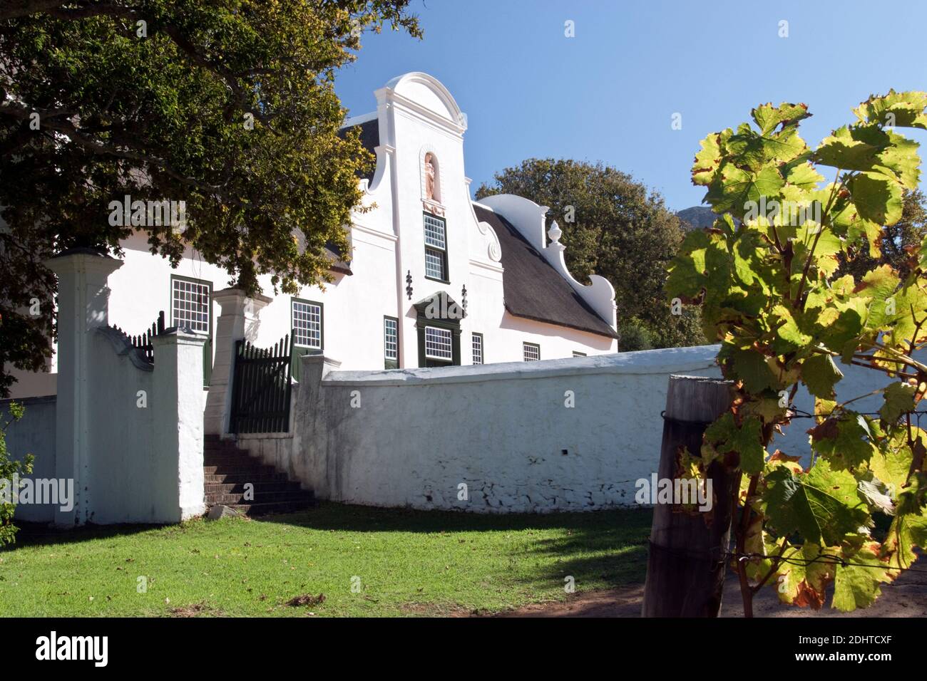 The manor house, historic Cape Dutch style building, at Groot