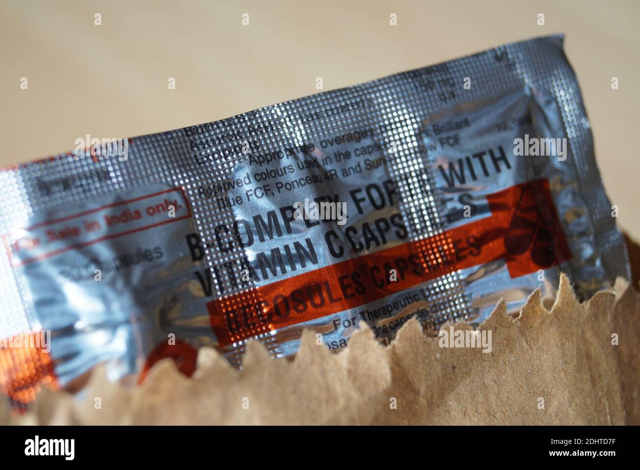 Thrissur, Kerala, India 12042020 B complex vitamin capsule which