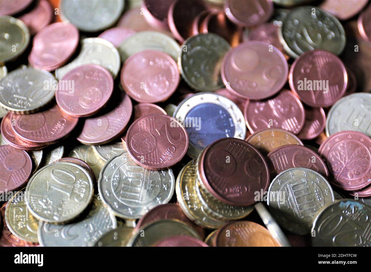 coins on white background Stock Photo - Alamy