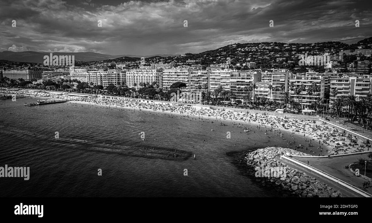 The Beaches of Cannes at the Cote D Azur in South France Stock Photo