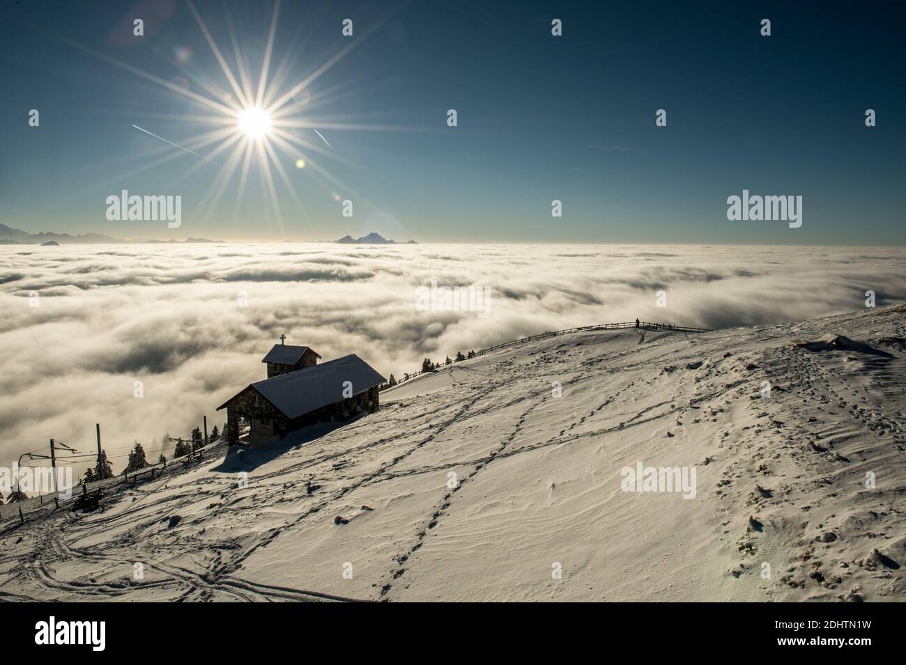 Sunset at Mount Rigi Stock Photo - Alamy