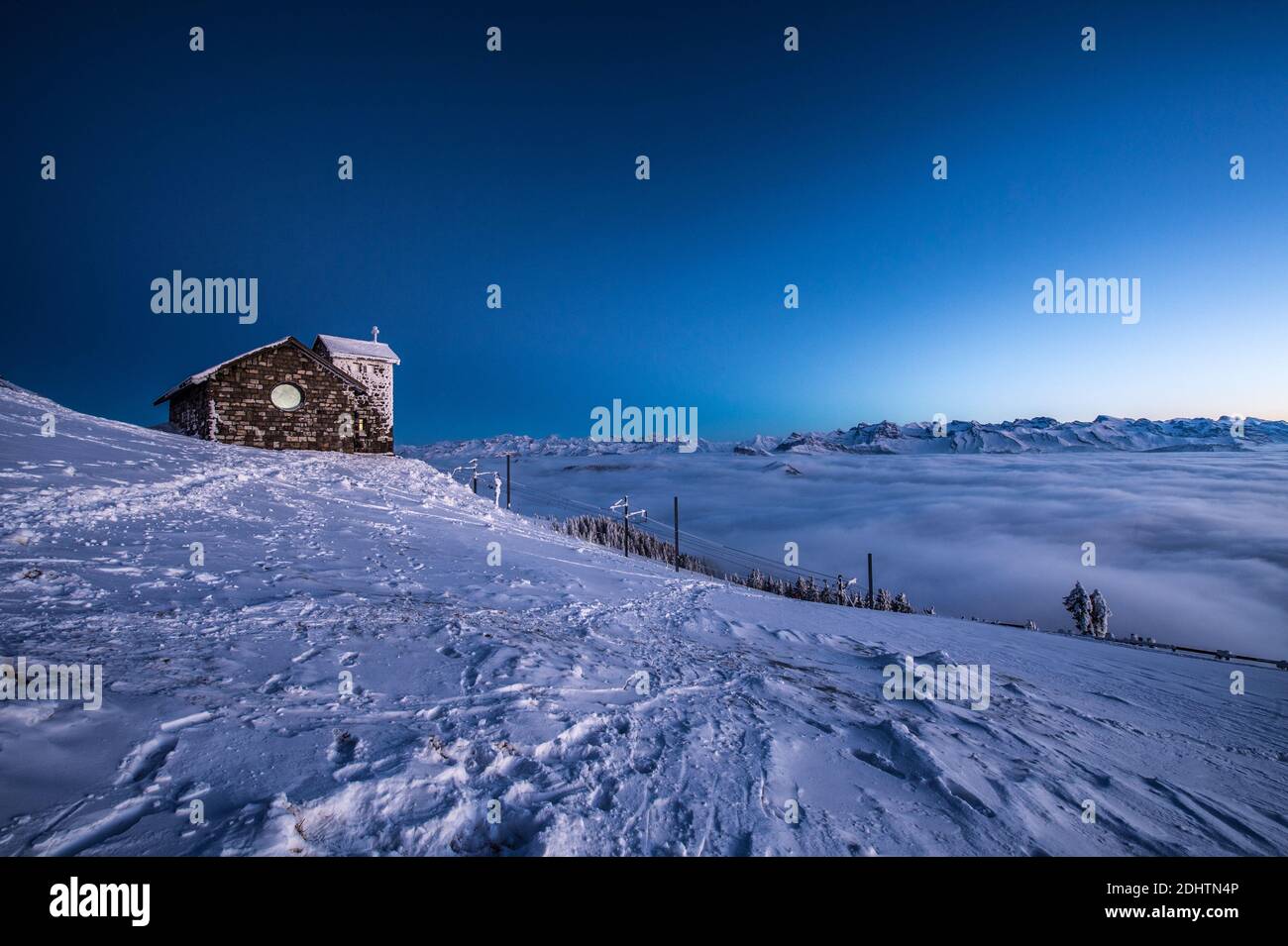 Sunset at Mount Rigi Stock Photo - Alamy