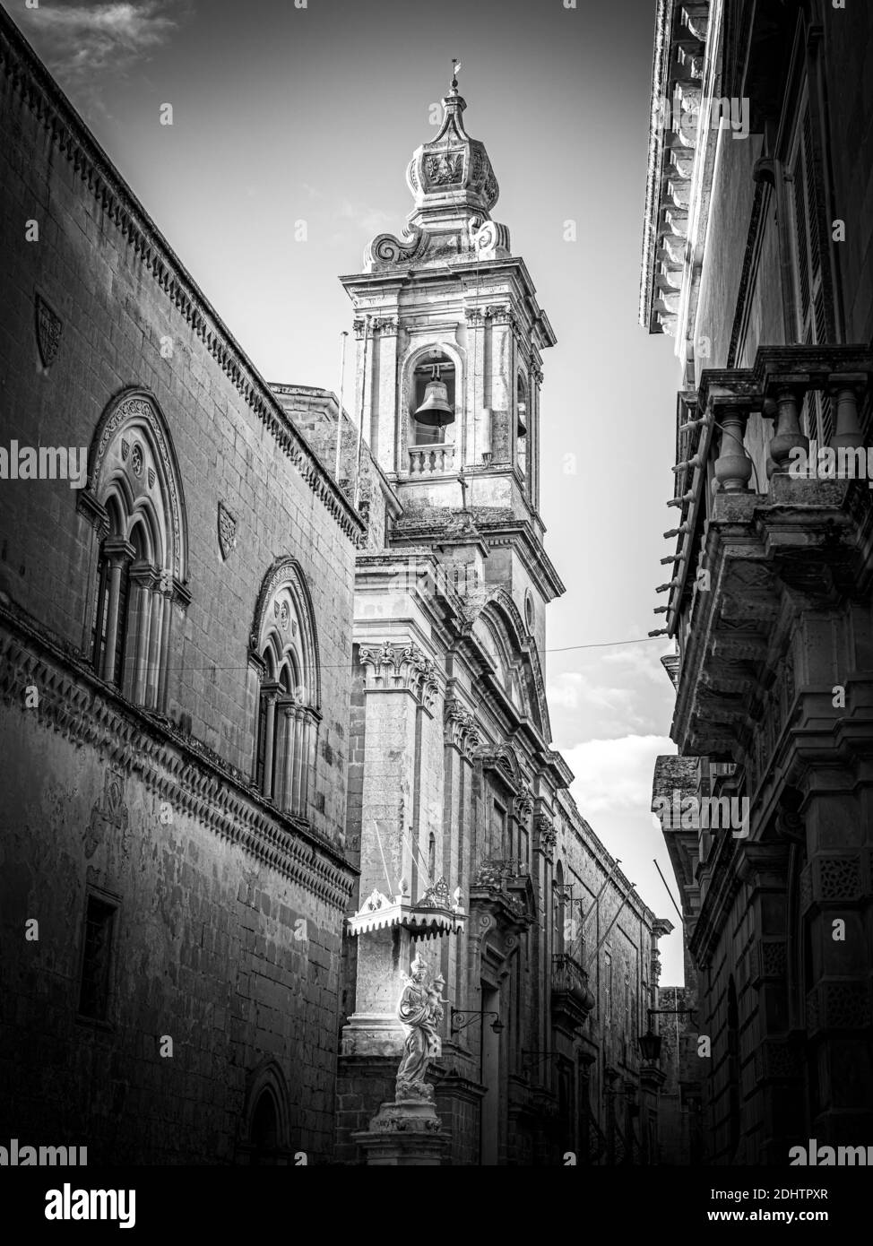 Typical buildings in Mdina Malta Stock Photo Alamy