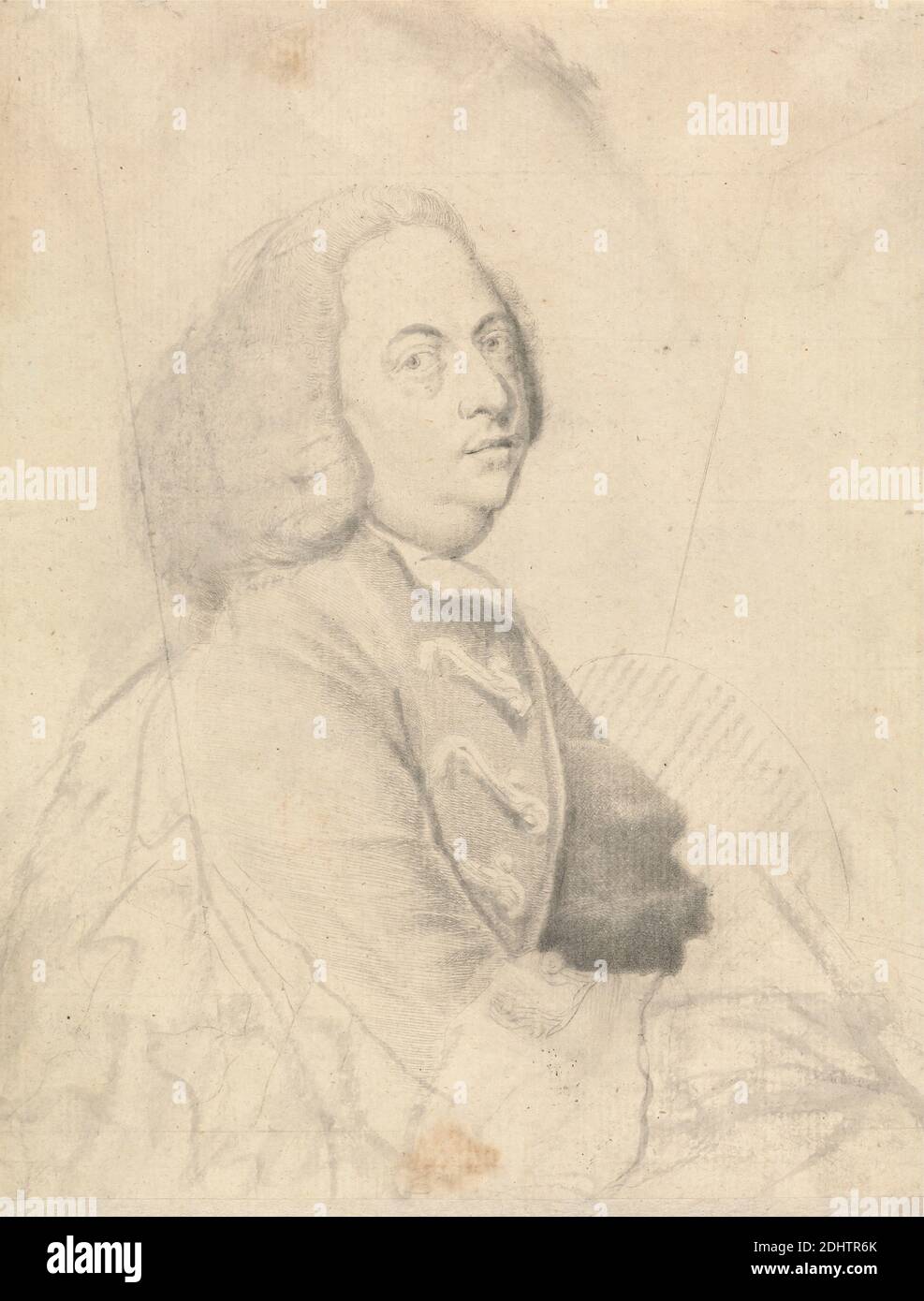 Self Portrait, Thomas Worlidge, 1700–1766, British, 1752, Etching and drypoint Stock Photo