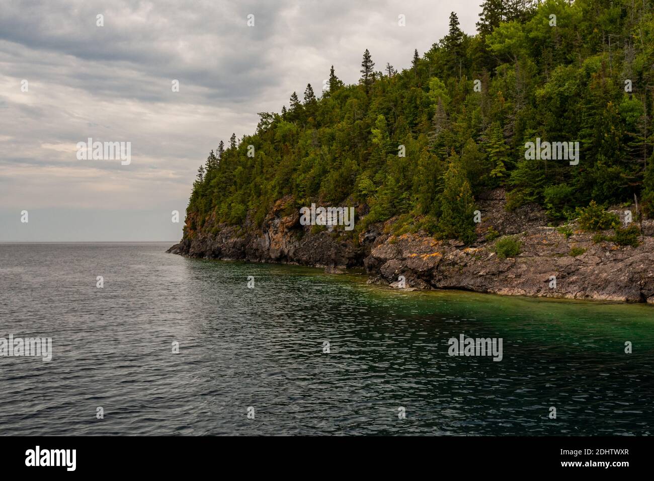 Flower Pot Island Fathon Five National Park Tobermory Ontario Canada in autumn Stock Photo