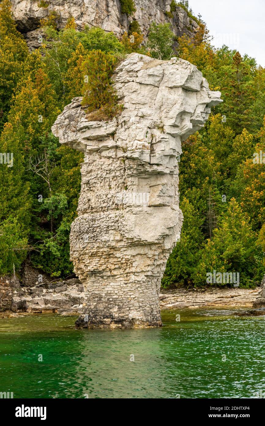 Flower Pot Island Fathon Five National Park Tobermory Ontario Canada in