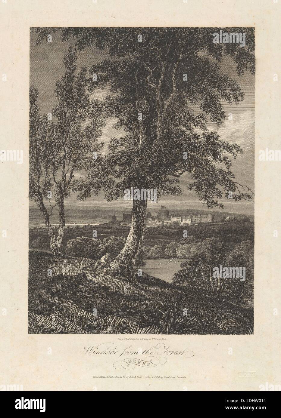 Inverary, James Heath, 1757–1834, British, after Joseph Mallord William Turner, 1775–1851, British, 1805, Line engraving, first published state Stock Photo