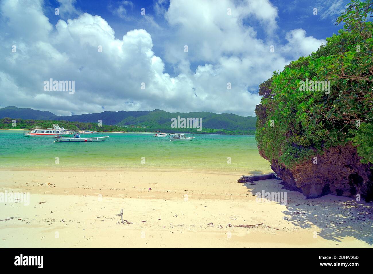 Kabira Bay, Beach, Rarelly Empty, Ishigaki, Yahema Islands, Okinawa, Ryukyu Islands, Japan Stock Photo