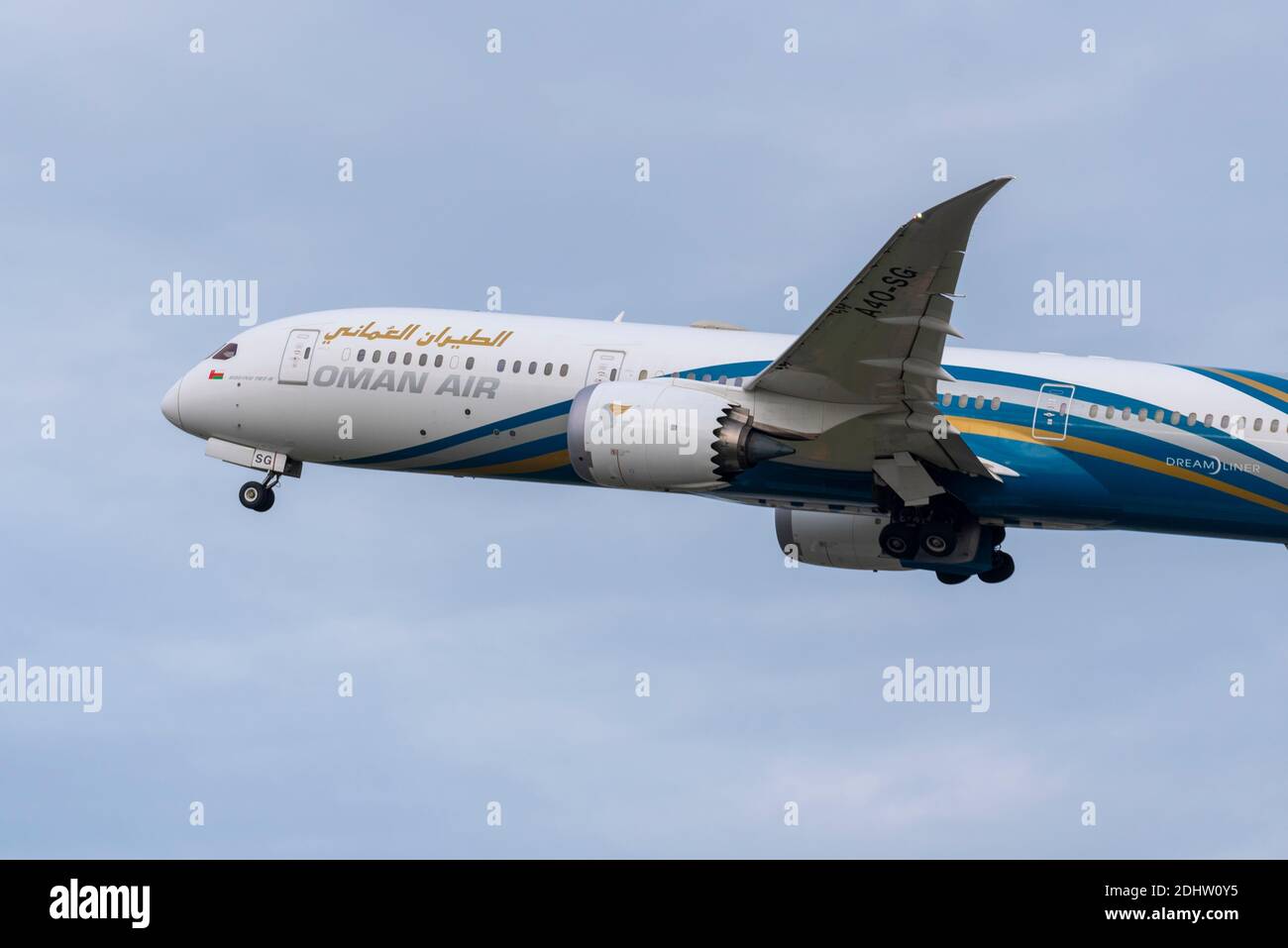 Oman Air Boeing 787 Dreamliner jet airliner plane A4OSG taking off