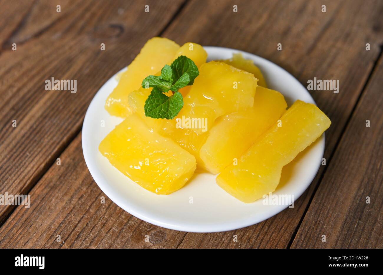 Boiled cassava root dessert Thai food or brazilian food cassava