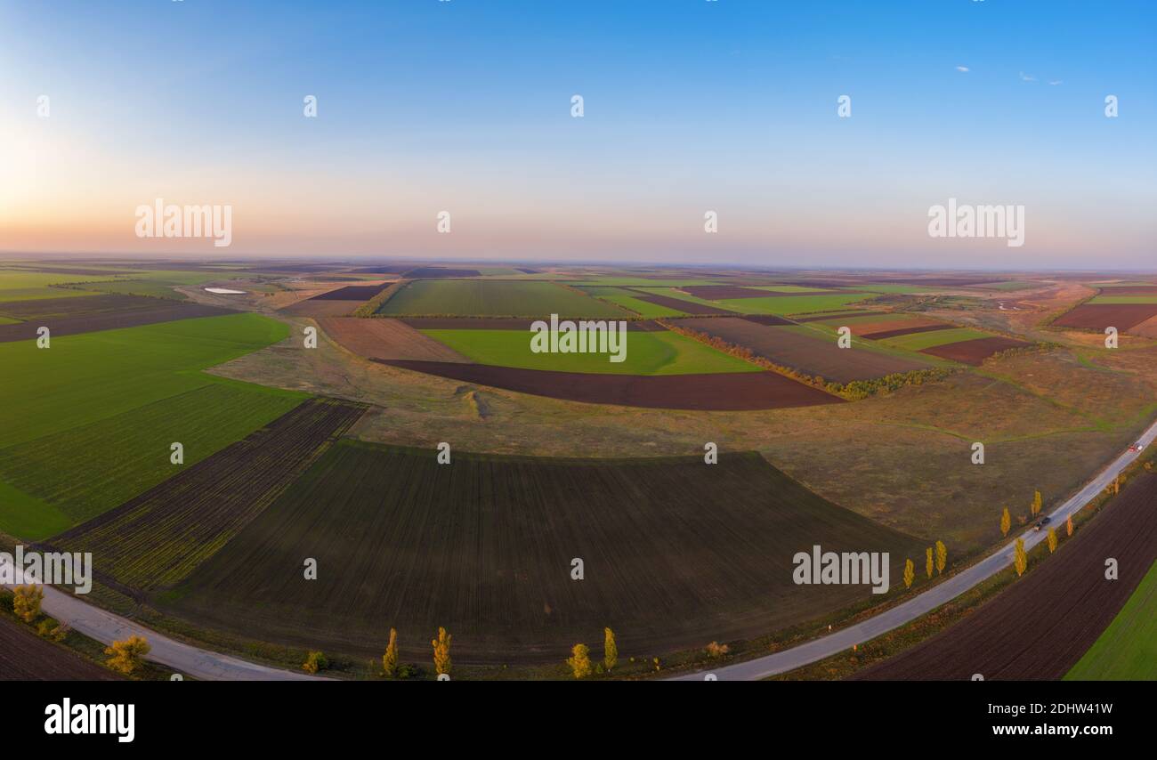 Flying over beautiful natural wheat hi-res stock photography and images ...