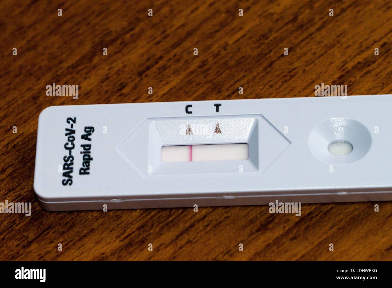 Rapid Antigen Test Against Covid 2 Displaying A Negative Test Result Stock Photo Alamy