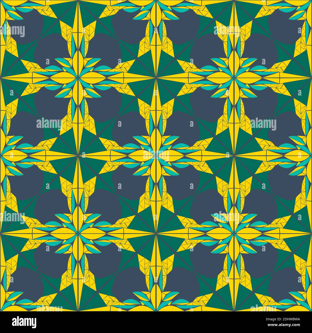 Tiles seamless pattern. Colorful mosaic. Abstract background. Vector illustration Stock Vector