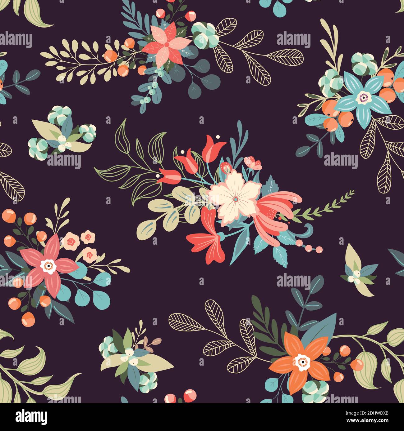 Seamless Floral Pattern in vector Stock Vector Image & Art - Alamy