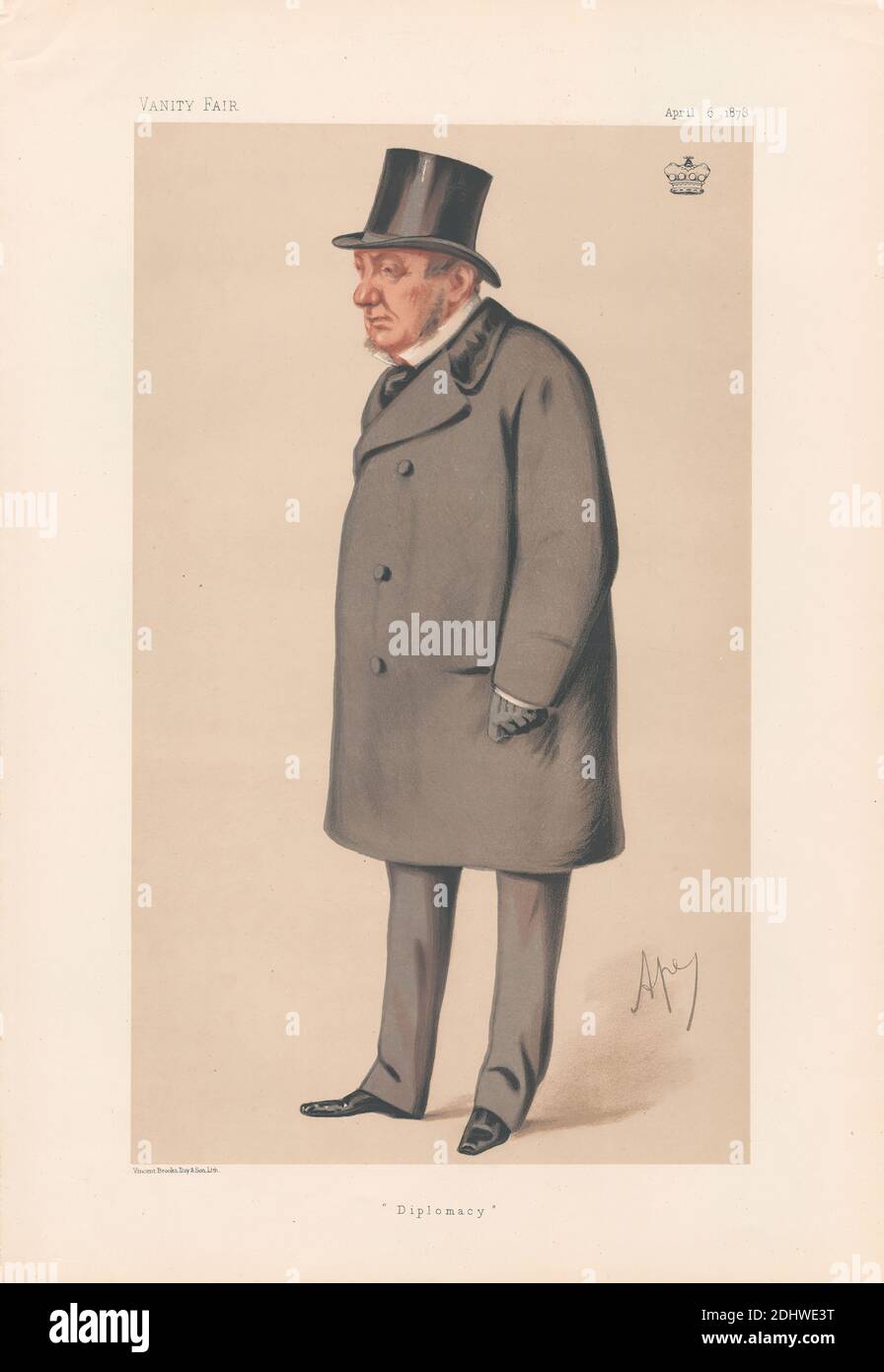 Diplomacy - Lord Lyons. 6 April 1878, Carlo Pellegrini, 1839–1889, Italian, 1878, Chromolithograph Stock Photo