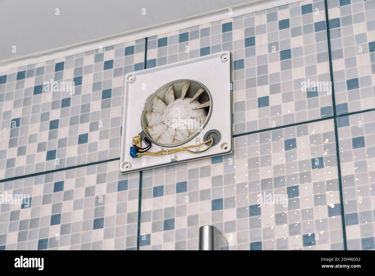 very dirty bathroom exhaust fan Stock Photo Alamy