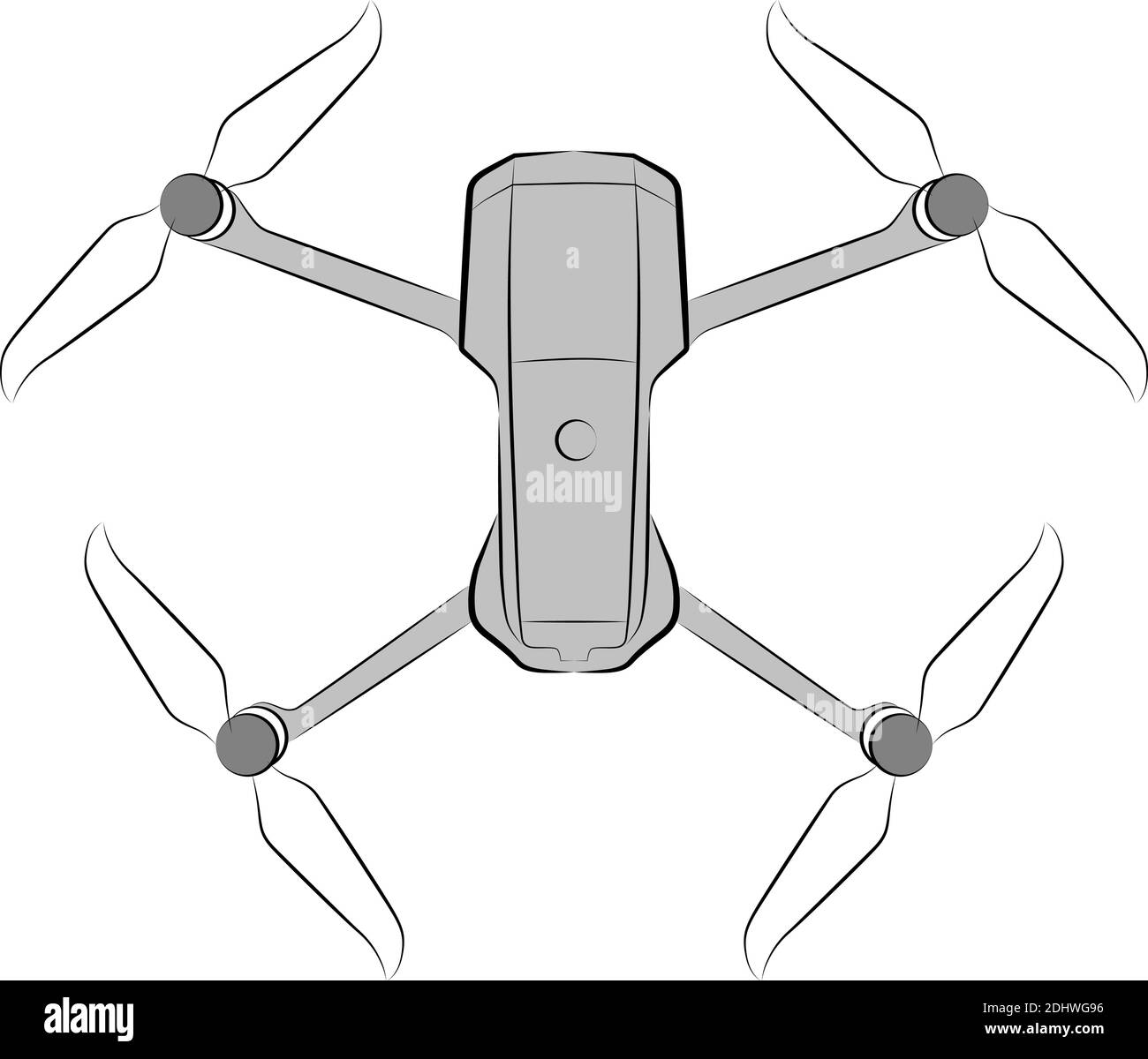 Remote Controlled Quadcopter Model Image vector illustration Stock