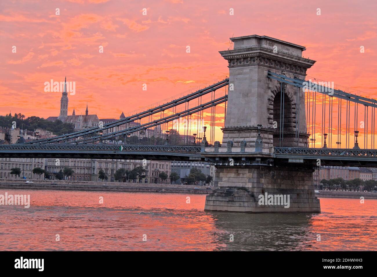 Europa, Ungarn, Budapest, Kettenbrücke, Stadtansicht Stock Photo