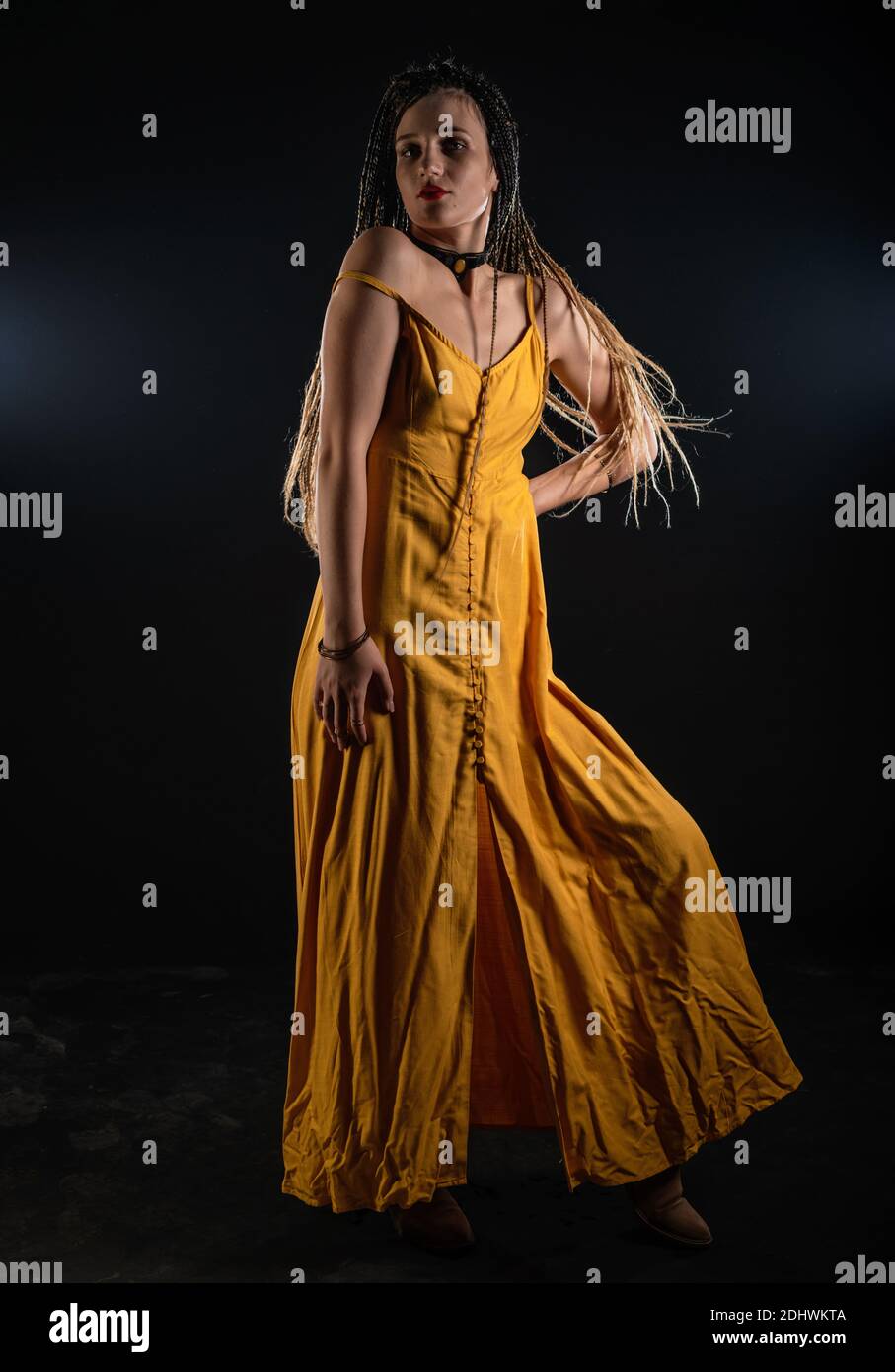 yellow goddess dress