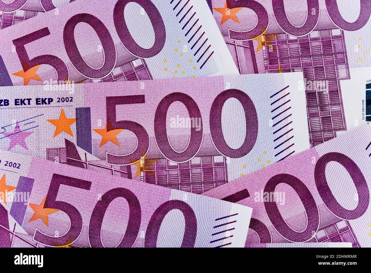 VIele 500er Euro Scheine Stock Photo