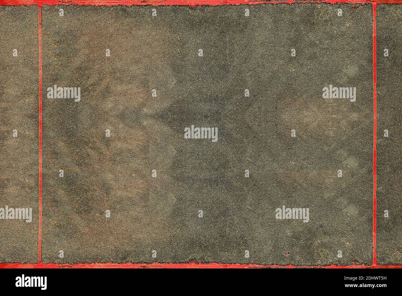 Red lines painted on a rough and dirty texture with symmetrical spots ...