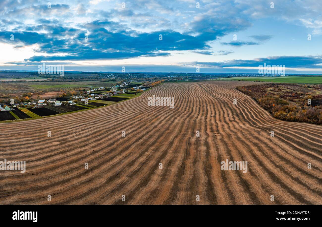 Aerial shot large wheat field hi-res stock photography and images - Alamy