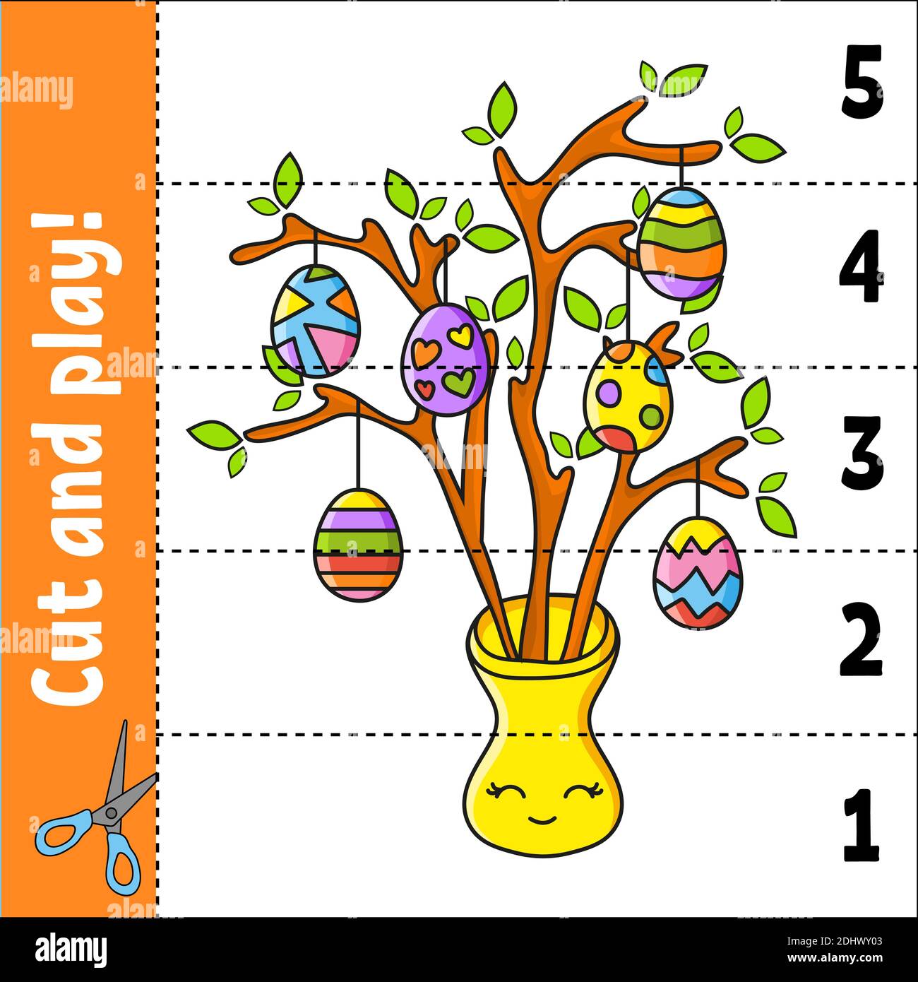 learning numbers 1 5 cut and play education worksheet game for kids color activity page puzzle for children riddle for preschool vector illustr stock vector image art alamy