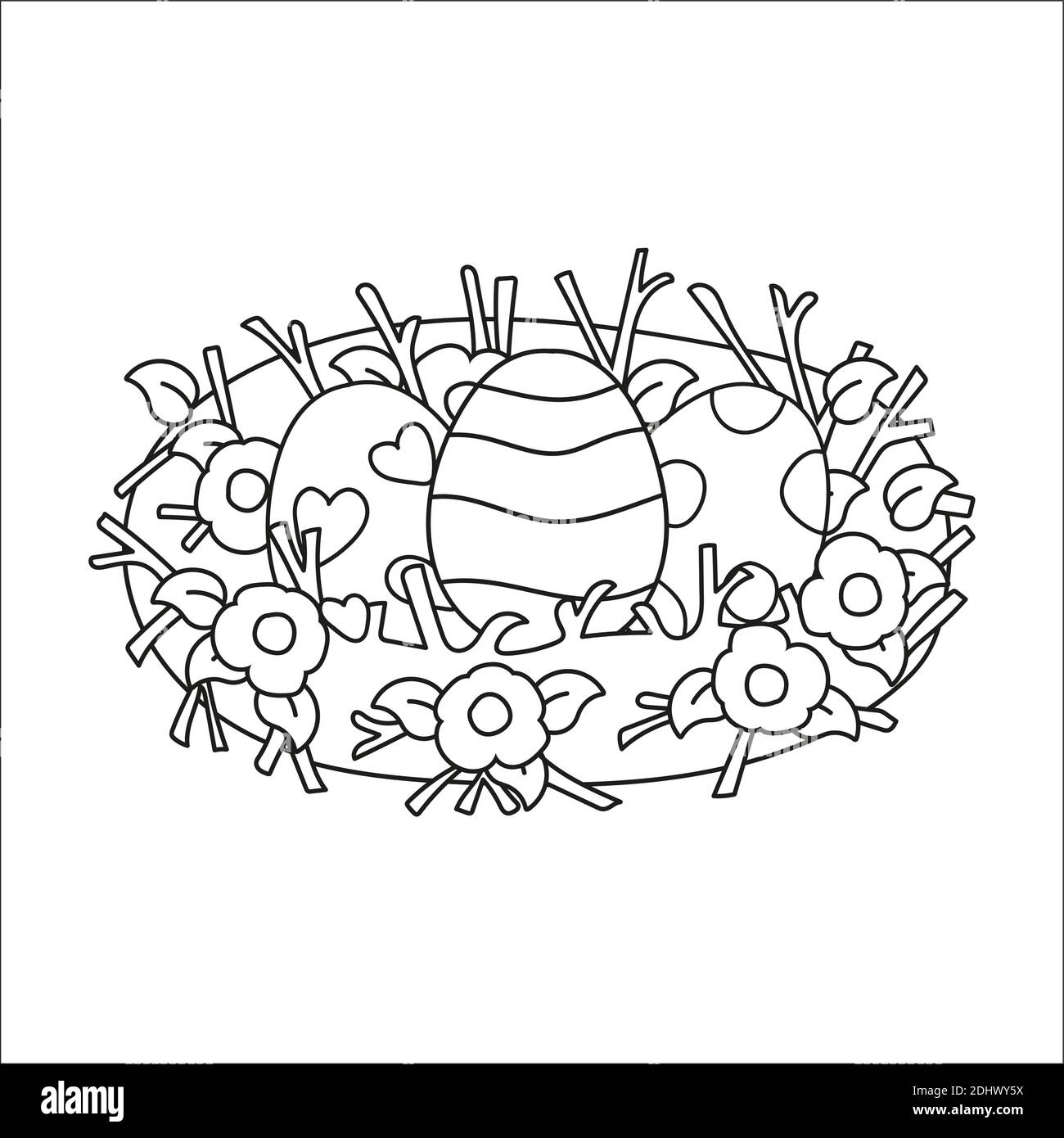 Coloring book for kids. Cartoon character. Vector illustration. Black contour silhouette. Isolated on white background. Stock Vector