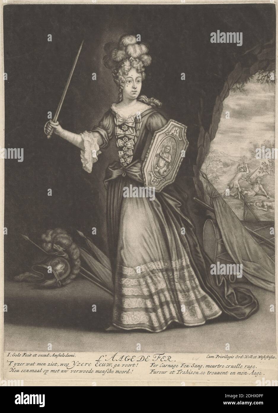 L Age Du Fer Print Made By Jacob Gole 1660 1737 Dutch Undated Mezzotint On Moderately Thick Slightly Textured Cream Laid Paper Sheet 10 1 4 X 7 1 2 Inches 26 X 19 1 Cm Plate L Age Du Fer Print Made By Jacob Gole 1660 1737 Dutch Undated Mezzotint On Moderately Thick Slightly Textured Cream Laid Paper Sheet 10 1 4 X 7 1 2 Inches 26 X 19 1 Cm Plate