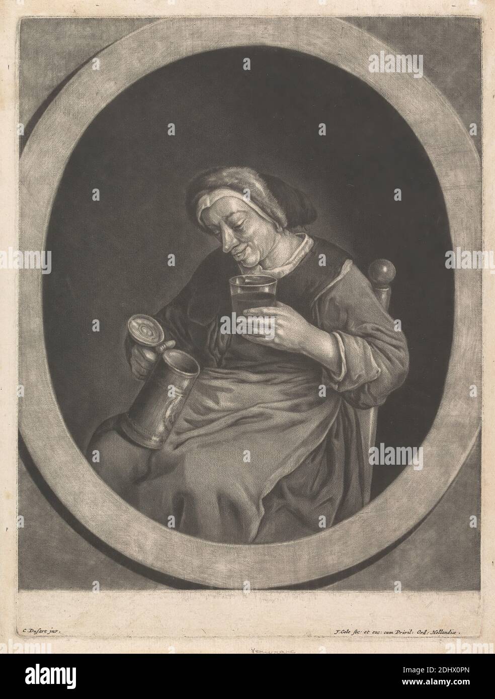 An Old Woman Drinking Print Made By Jacob Gole 1660 1737 Dutch After Cornelis Dusart 1660 1704 Dutch Undated Mezzotint On Medium Moderately Textured Cream Laid Paper Sheet 10 5 8 X 8 1 16 Inches An Old Woman Drinking Print Made By Jacob Gole 1660 1737 Dutch After Cornelis Dusart 1660 1704 Dutch Undated Mezzotint On Medium Moderately Textured Cream Laid Paper Sheet 10 5 8 X 8 1 16 Inches