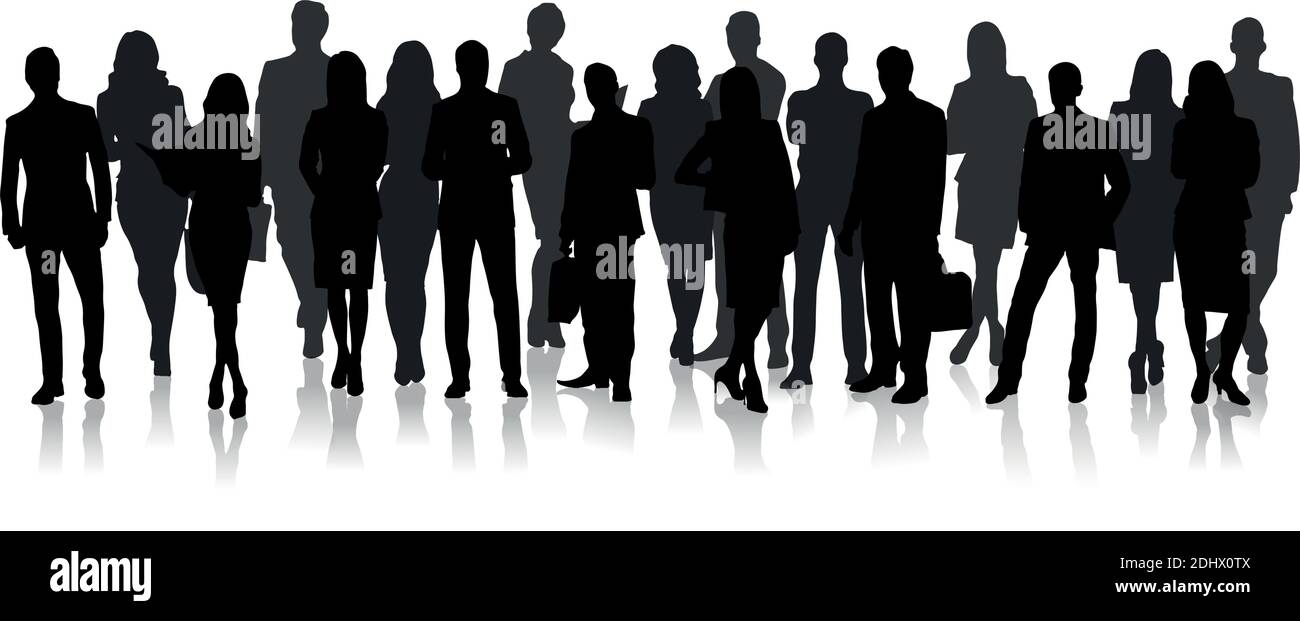 Compilation of business concept men and women - Vector illustration ...