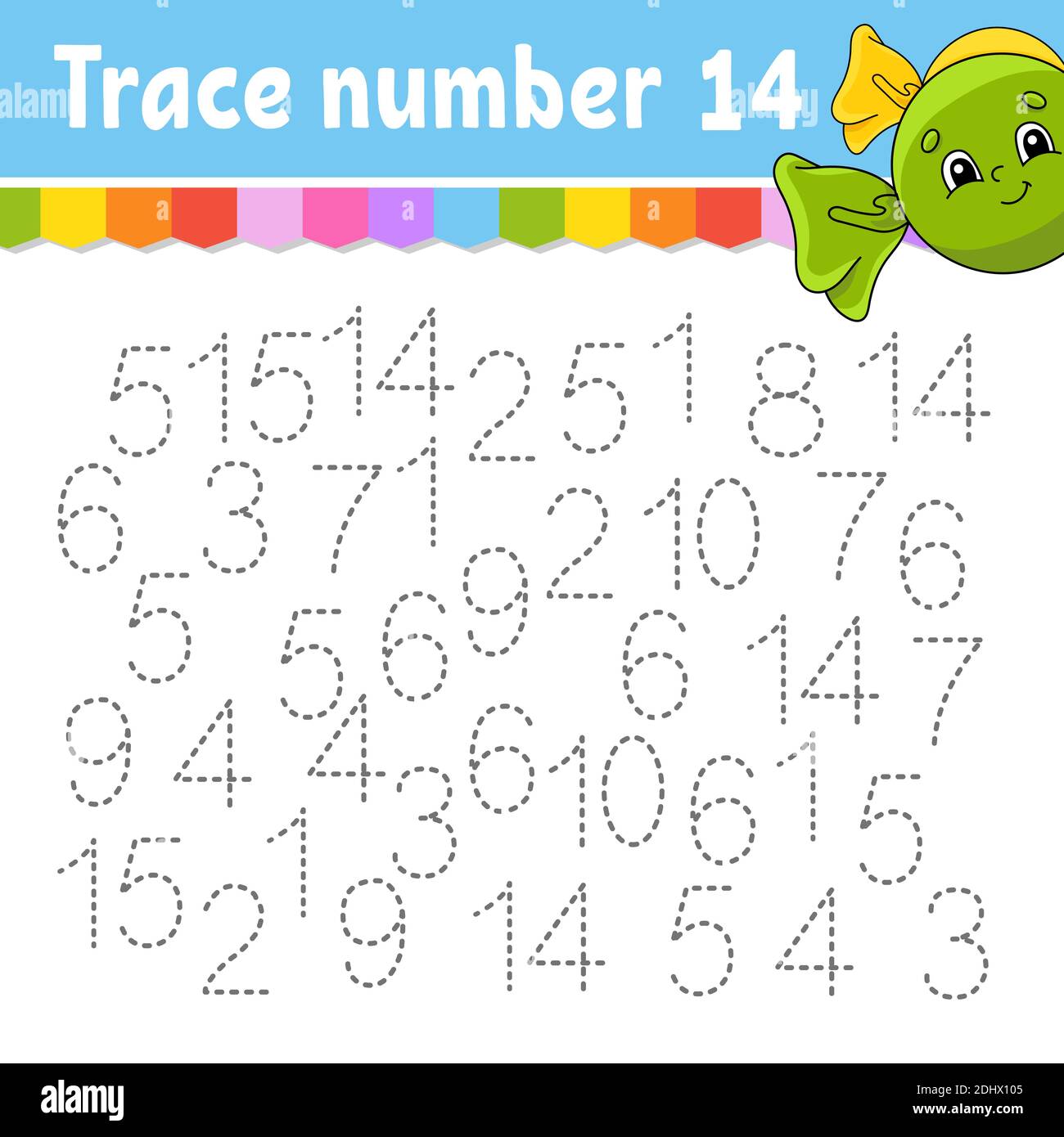 trace-number-handwriting-practice-learning-numbers-for-kids-education-developing-worksheet-activity-page-game-for-toddlers-and-preschoolers-iso-stock-vector-image-art-alamy