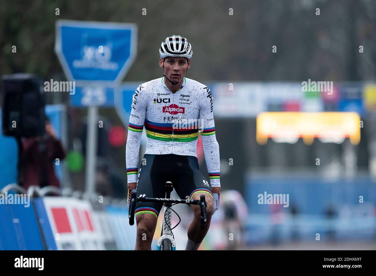 Dutch Mathieu Van Der Poel crosses the 