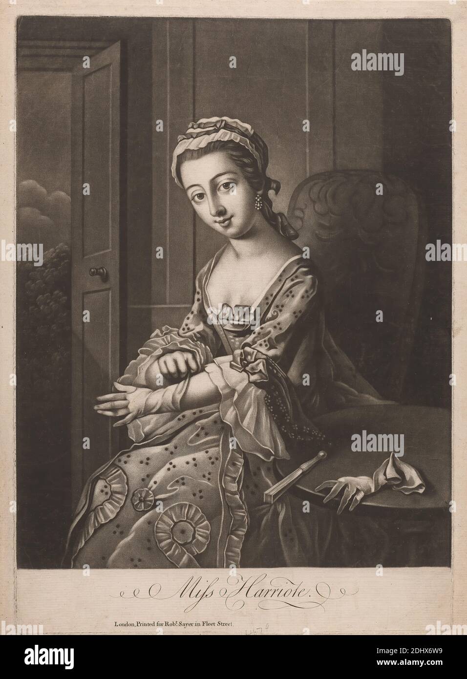 Miss Harriote, unknown artist, eighteenth century, undated, Mezzotint Stock Photo