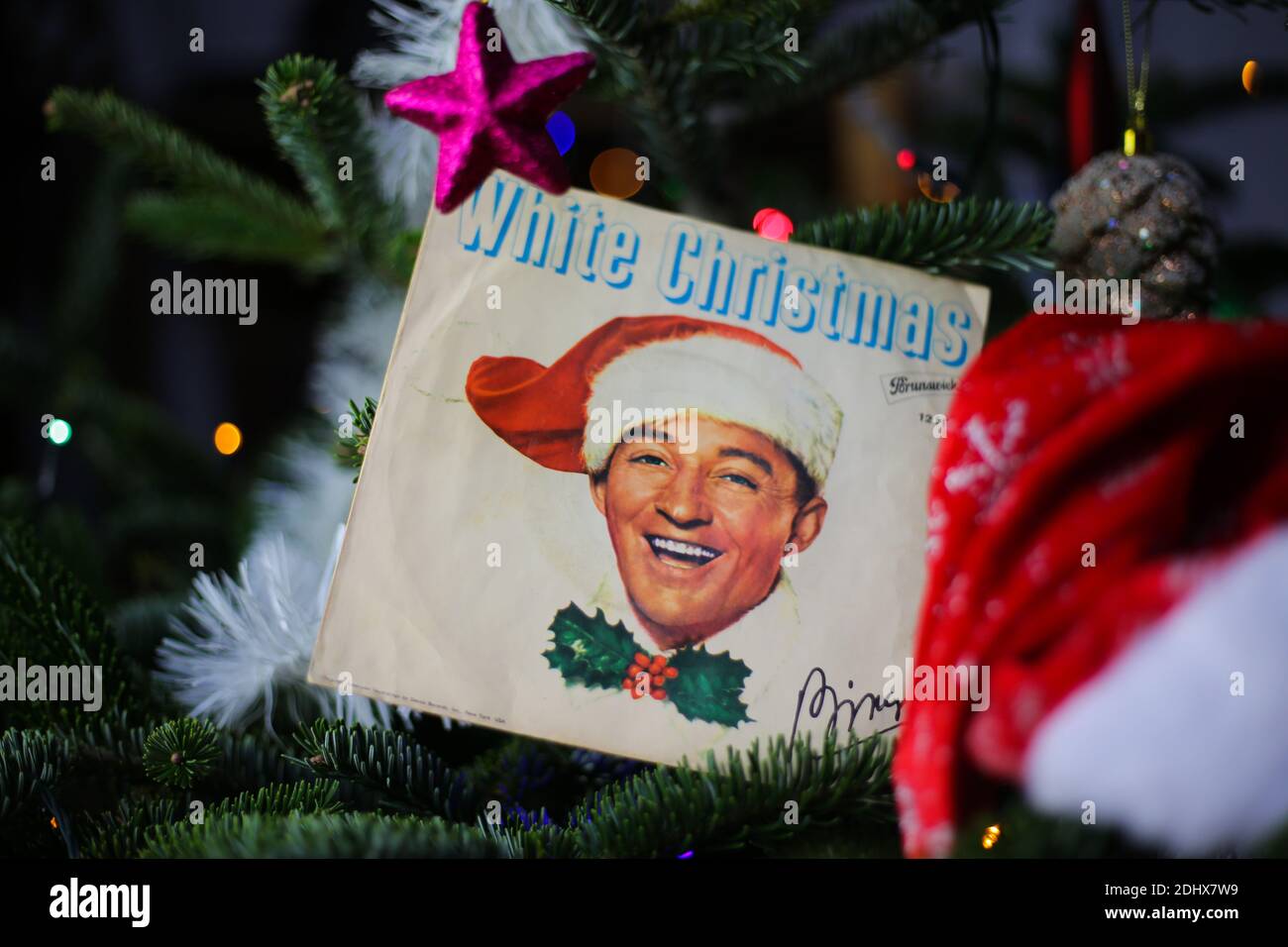 Viersen germany december 9 2020 close up of vintage vinyl record