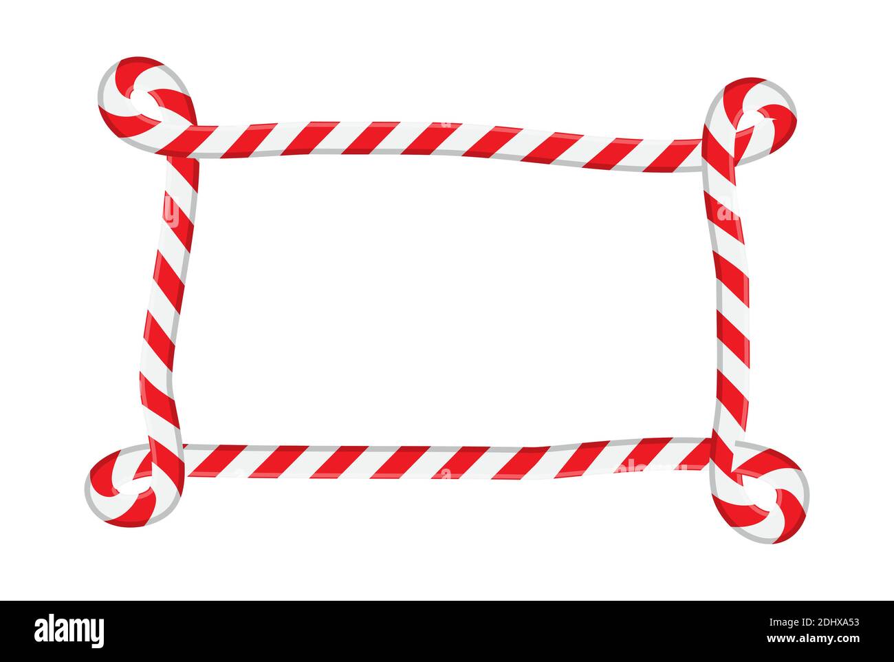 Red and white stick christmas decoration Vector Image