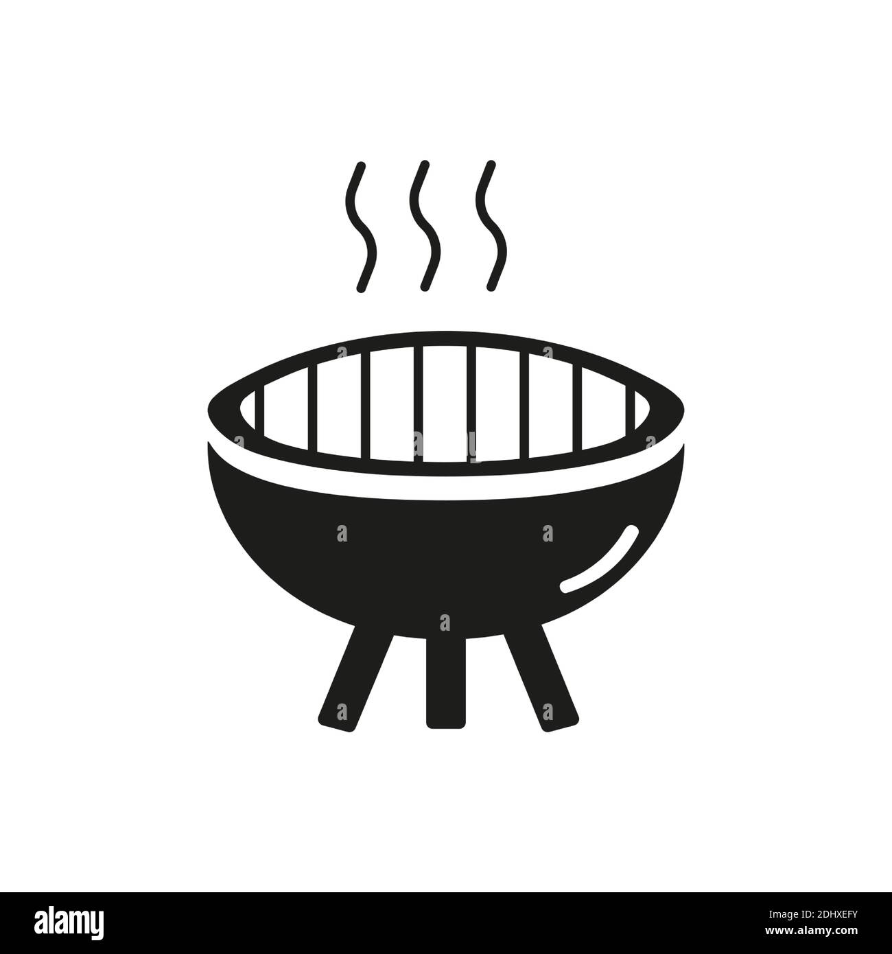 grill icon element of camping icon for mobile concept and web apps. Thin line grill icon can be used for web and mobile. Premium icon on white backgro Stock Vector