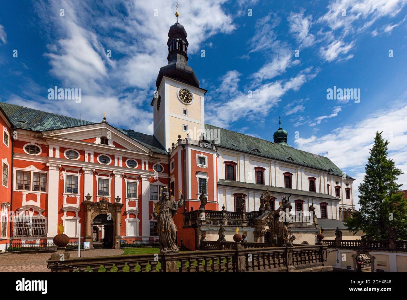 Broumov Czech Republic June 17 2020 The Benedictine Monastery With broumov-czech-republic-june-17-2020-the-benedictine-monastery-with