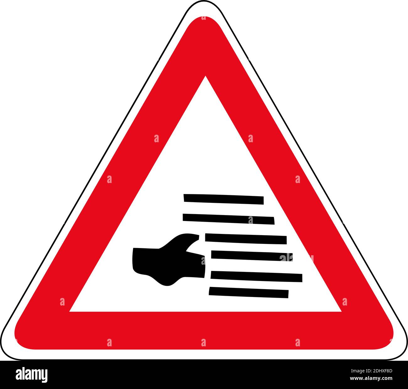 Fog warning sign Cut Out Stock Images & Pictures Alamy