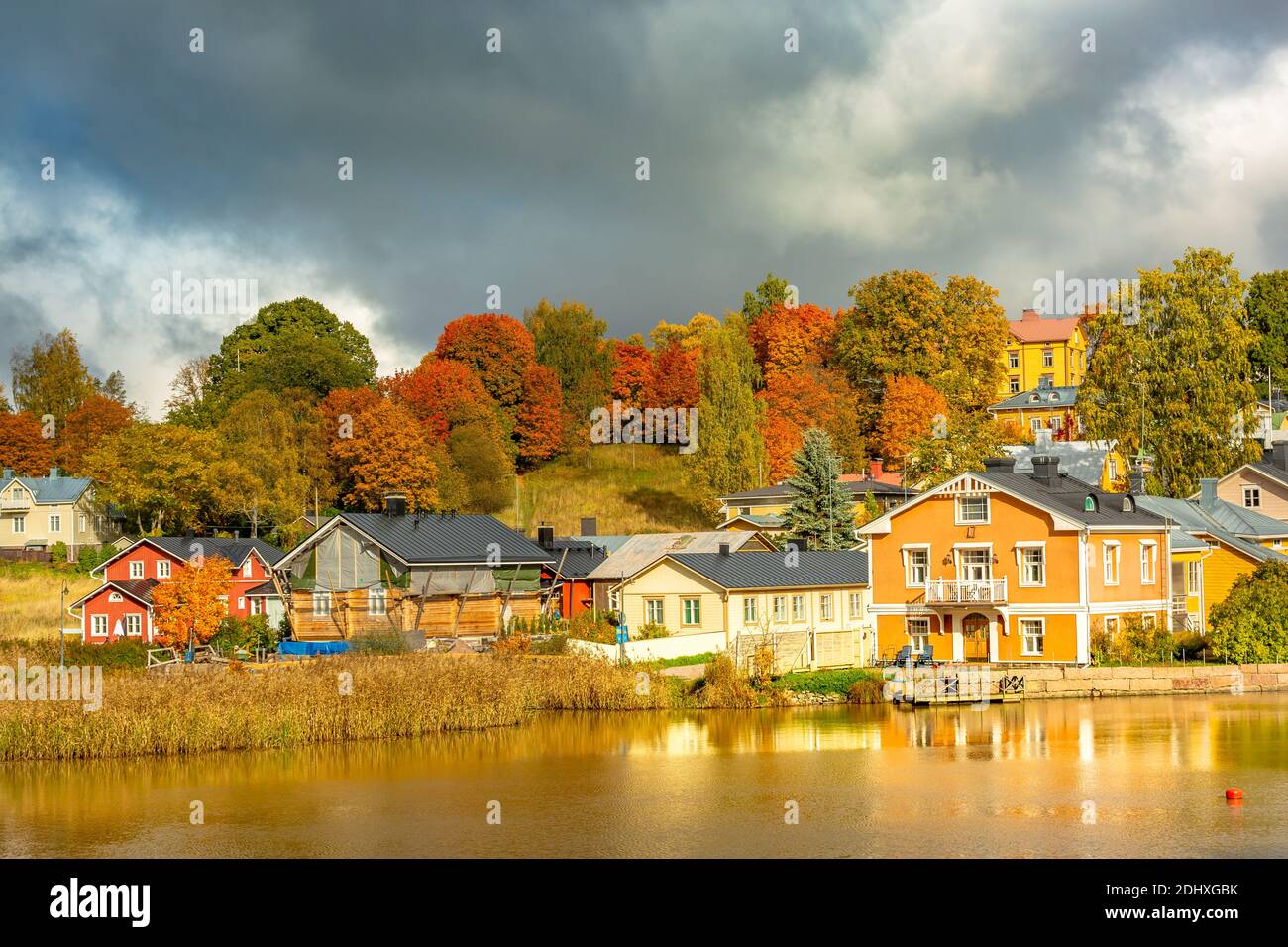Old town of Porvoo in Finland. Stock Photo