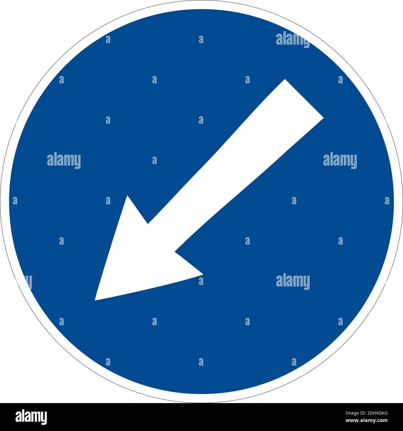 Traffic sign, commanded direction of travel, vector icon Stock Vector ...