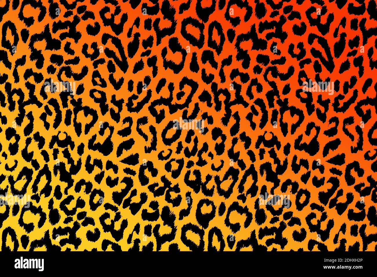 Abstract background  illustration of orange and black animal print Stock Photo