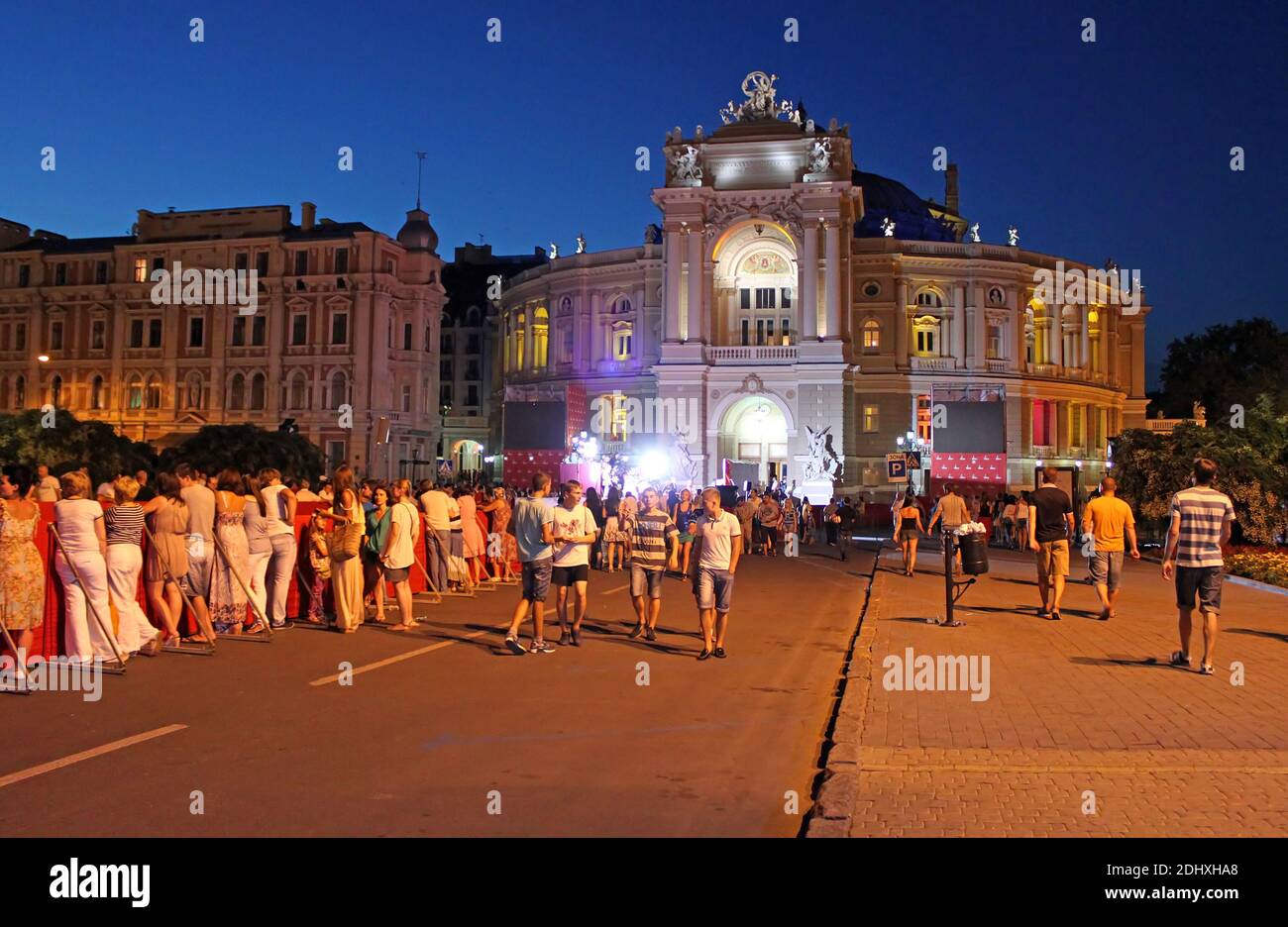 ODESA, UKRAINE -JULY,21: Closing ceremony of Odesa International Film Festival on July 21, 2012 in Odesa, Ukraine Stock Photo