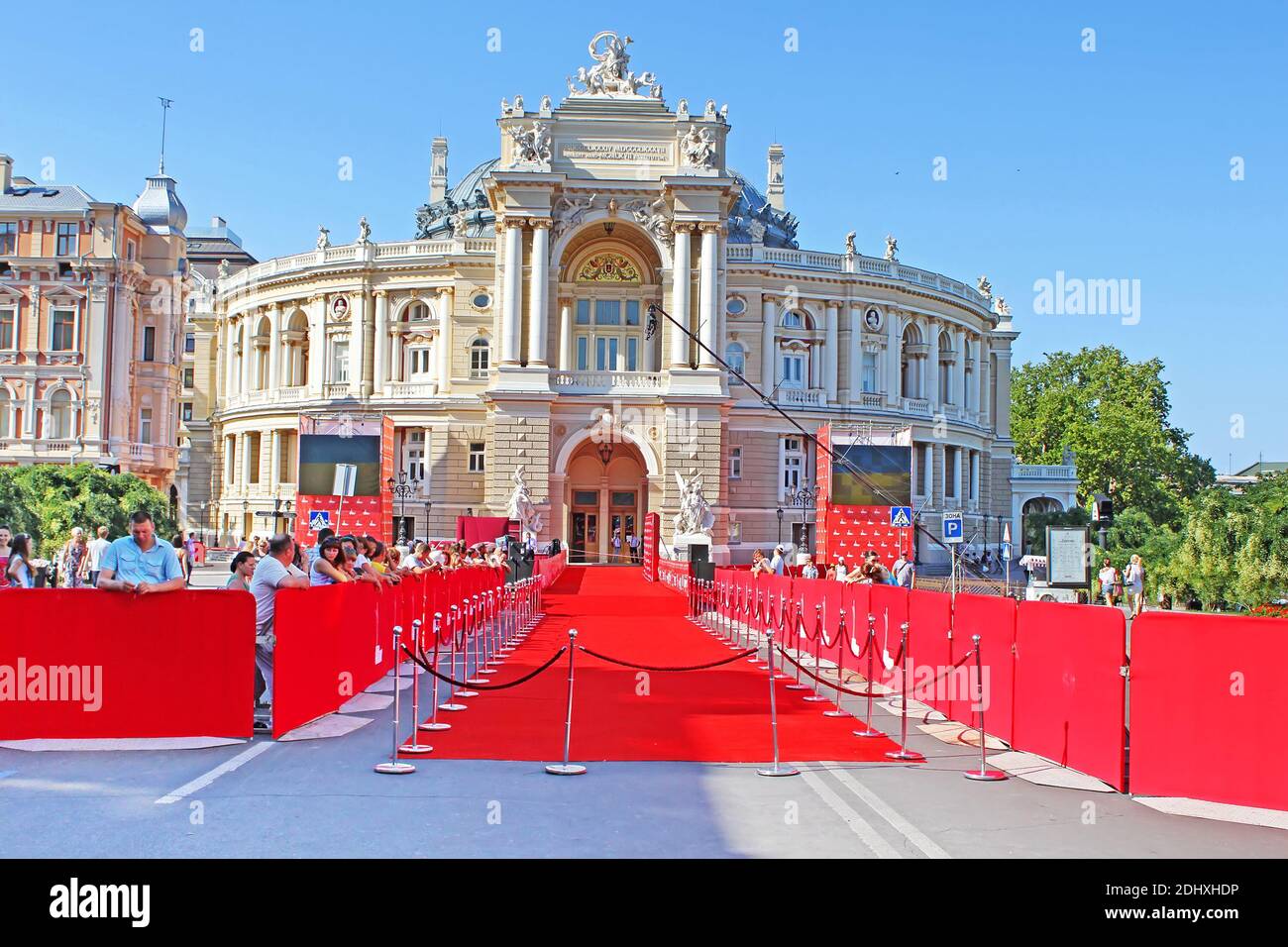 ODESA, UKRAINE -JULY 21, 2012: Closing ceremony of Odesa International Film Festival Stock Photo
