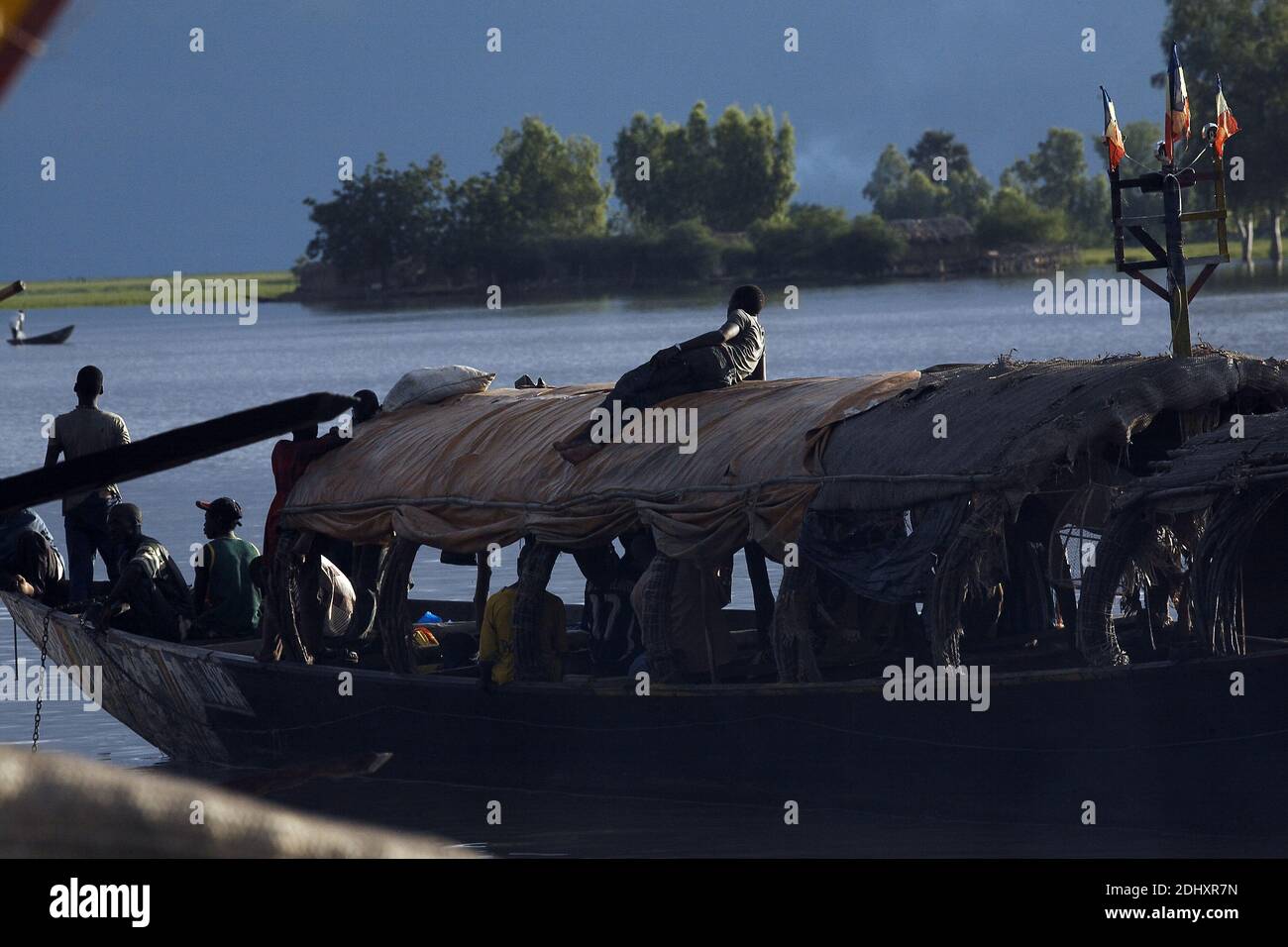 Africa /Mali/Mopti/Mopti is a city at the confluence of the Niger and the Bani rivers, between Timbuktu and Segou. Stock Photo