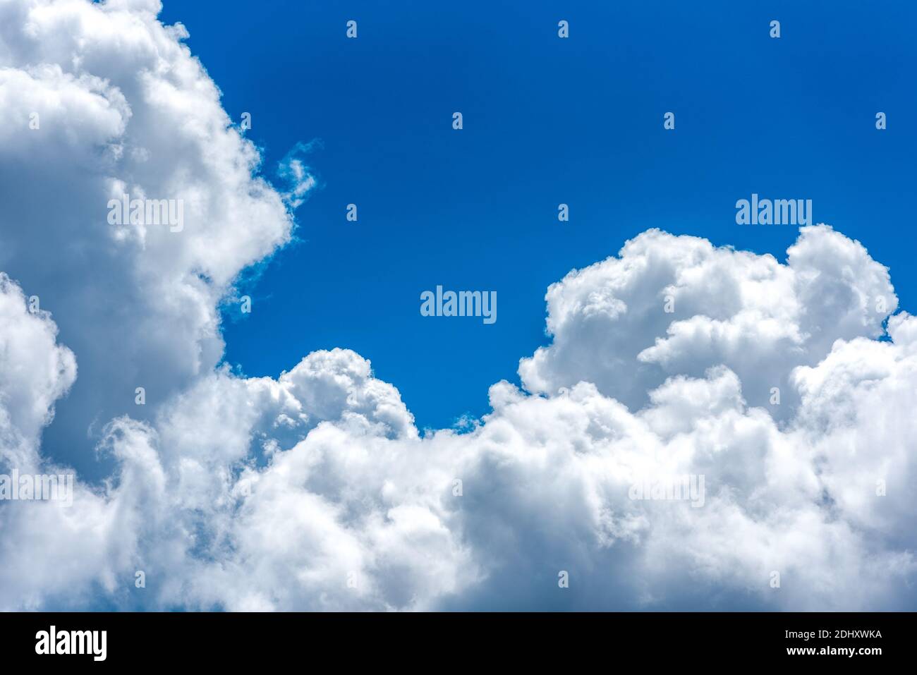 Stratocumulus cloud detail during a sunny day in the Summer season Stock Photo